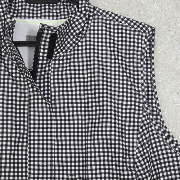 T by Talbots Vest Womens 3X Black White Gingham Full Zip Layering Outdoor - Picture 3 of 11